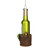6.25" Green and Brown Hanging Glass Wine Bottle Christmas Ornament