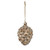 5.25" Bronze Iced Pine Cone Glass Christmas Ornament
