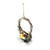 4" Brown Bird Sitting in a Twig Wreath Christmas Ornament