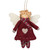 4.25" Red and White Angel with Wings Hanging Christmas Ornament