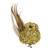 6.5" Gold Sequined Bird with Feather Tail Christmas Ornament with Clip