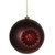 Matte Burgundy Red Retro Reflector Shatterproof Christmas Ball Ornament 8" (200mm)