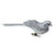 6” Silver Glittered Bird Clip-On Christmas Ornament