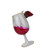 4.25" Red and Clear Glittered Wine Glass Christmas Ornament