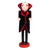 14" Black and Red Wooden Vampire Halloween Nutcracker