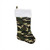 18" White and Green Camouflage Christmas Stocking with Cuff