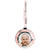 Baby's First Christmas Photo Ornament with European Crystals - 3" - Silver and Pink