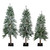 Set of 3 Slim Flocked Alpine Artificial Christmas Trees 6' - Unlit