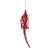 7.5" Red and Purple Beaded Fringe Finial Christmas Ornament