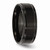 Chisel Stainless Steel 8mm Black Ip-plated Brushed Center/polished Edges Wedding Band SR332 - SR332Y8