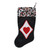 19" Black and Red Casino Gambling Christmas Stocking