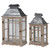 Set of 2 Gray and Silver Classic Scape Lanterns 25.5"