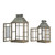 Set of 2 Gray and Silver Classic Scape Lanterns 25.5"
