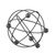 6.5" Metallic Gray Modern Style Swirl Designed Circular Ball