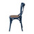34.75" Blue and Brown Classic Bistro Chair