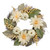 Dahlia and Pumpkin Fall Artificial Floral Wreath, 22-Inch