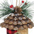 5" Red and Black Plaid Bird House Hanging Christmas Ornament