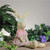 20" Sitting Linen Pink Floral Easter Bunny Rabbit Spring Figure