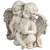 16" Sitting Cherub Angels with Bow and Heart Outdoor Garden Statue