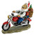 12.5" Old School Father Christmas Santa Biker Outdoor Garden Statue
