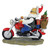 12.5" Old School Father Christmas Santa Biker Outdoor Garden Statue