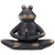 11" Yoga Frog in  Sukhasana Position Outdoor Garden Statue
