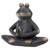 11" Yoga Frog in  Sukhasana Position Outdoor Garden Statue