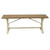 51" Brown and Distressed White Modern Style Rectangular Wooden Bench"