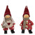 Set of 2 Red Polka Dot Boy and Girl Hanging Christmas Ornaments 5.5"