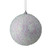 White and Purple Bristled Iridescent Christmas Ball Ornament 4.5" (115mm)