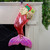 24" Pink and Gold Sequined Iridescent Mermaid Christmas Stocking