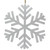 11.75" Silver Glitter Drenched Snowflake Christmas Ornament