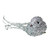 7.5" Silver Sequined Bird Christmas Ornament with Clip