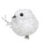 Sequined Bird Christmas Clip-on Ornament - 7.5" - White