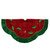 48" Red and Green Sequined Poinsettia Christmas Tree Skirt