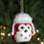 5.25" Red and White Owl Christmas Hanging Ornament