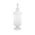19" Clear Glass Cylindrical Jar with Finial Topped Lid