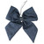 7.25" Blue and Silver Double Loop Christmas Bow Decor