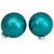 4ct Turquoise Blue 2-Finish Glass Ball Christmas Ornaments 4"