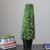 25" Green and Black Potted Two-Tone Boxwood Cone Artificial Topiary Tree