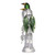 9" Crystal Clear and Green Parrot Elegance Duo Accent