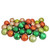 32ct Green and Orange Shatterproof 2-Finish Christmas Ball Ornaments 3.25" (80mm)