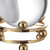 Set of 2 Crystal Ball with Gold Stand 7"