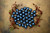 Shiny Finish Christmas Ball Ornaments - 1.25" (30mm) - Midnight Blue - 40ct