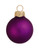 12ct Purple Glass Matte Finish Christmas Ball Ornaments 2.75" (70mm)