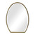 32" Gold Oval Shaped Hanging Wall Mirror