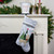 20" White Baby's First Christmas Stocking with Baby Deer and Plush White Cuff