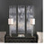 Set of 3 Silver Showers Hand-Painted Canvases Wall Art Decor 61" x 16"