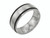 Chisel Titanium Black Rubber 8mm Brushed Wedding Band TB184 - TB184K12