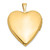 FJC Finejewelers 14k 20mm Plain Polished Heart Locket Pendant Necklace 18 inch chain included in 14 kt Yellow Gold XL588A